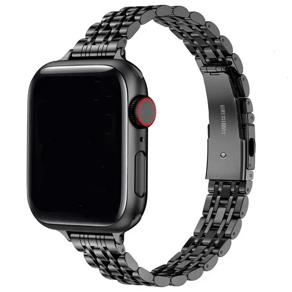 NEW Slim Strap Chain Stainless Band For Apple Watch - Silver